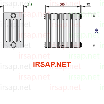 Радиатор IRSAP Tesi 60450/8 T14 CL 01